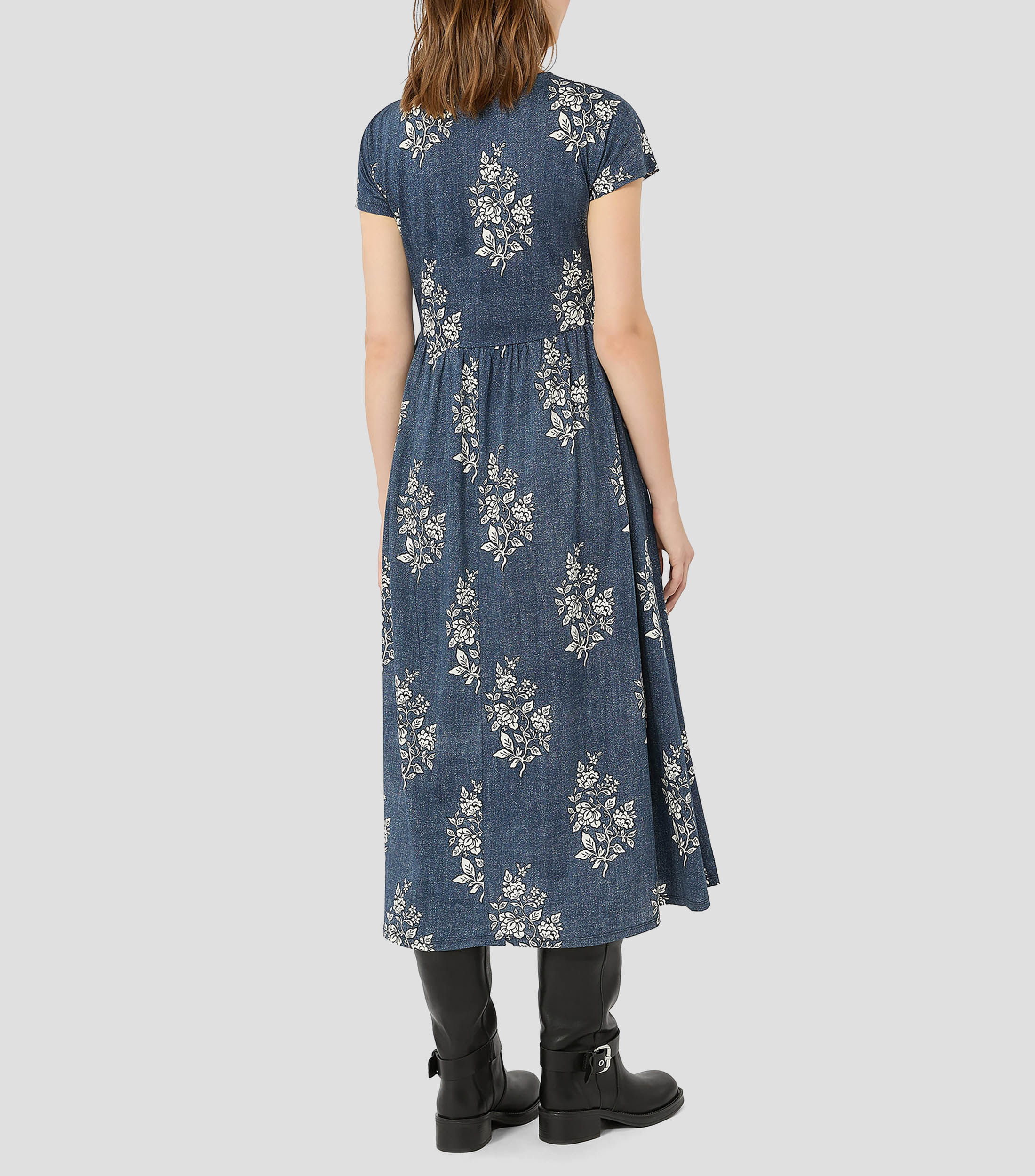 Vestido largo estampado Mujer